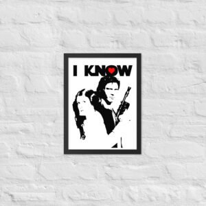 Han and Leia Framed matte paper poster