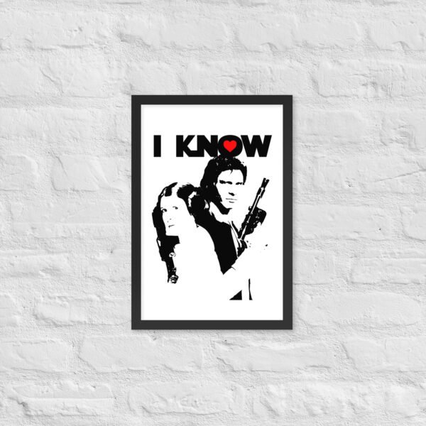 Han and Leia Framed matte paper poster - Imagen 2