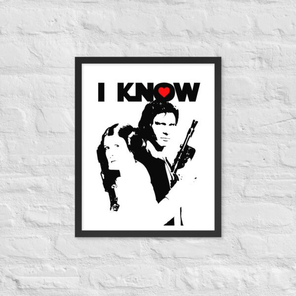 Han and Leia Framed matte paper poster - Imagen 3
