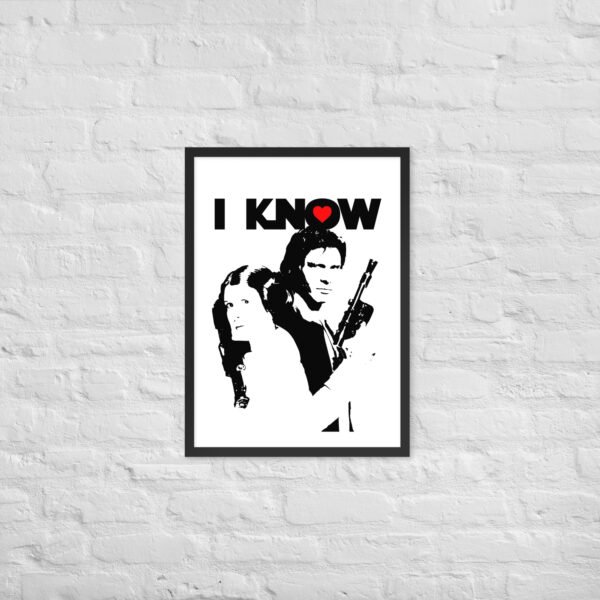 Han and Leia Framed matte paper poster - Imagen 4