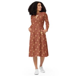 Fairies long sleeve midi dress