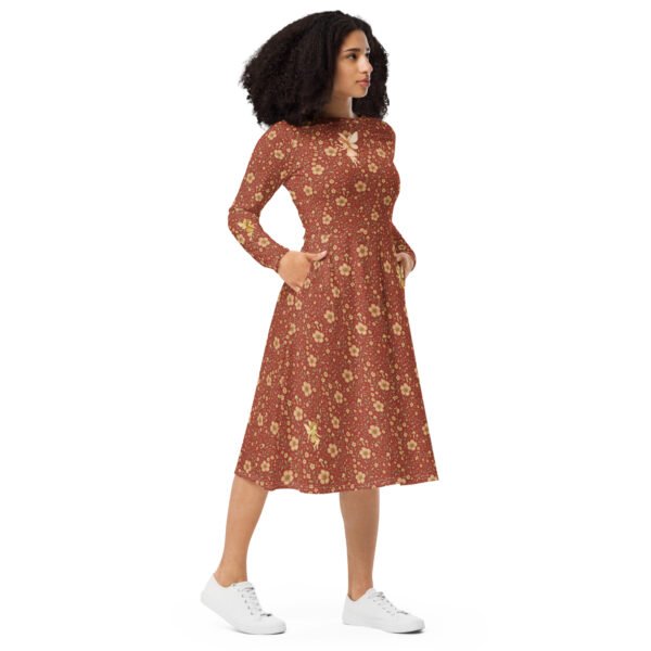 Fairies long sleeve midi dress - Imagen 4
