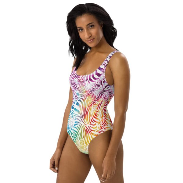 Zebracolor One-Piece Swimsuit - Imagen 3