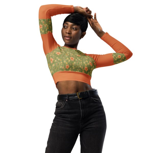 Recycled long-sleeve crop top - Imagen 2