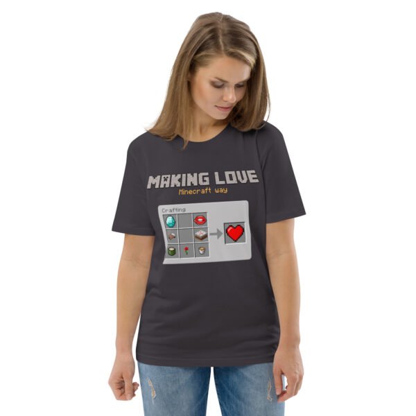 Minecraft love Unisex organic cotton t-shirt - Image 11