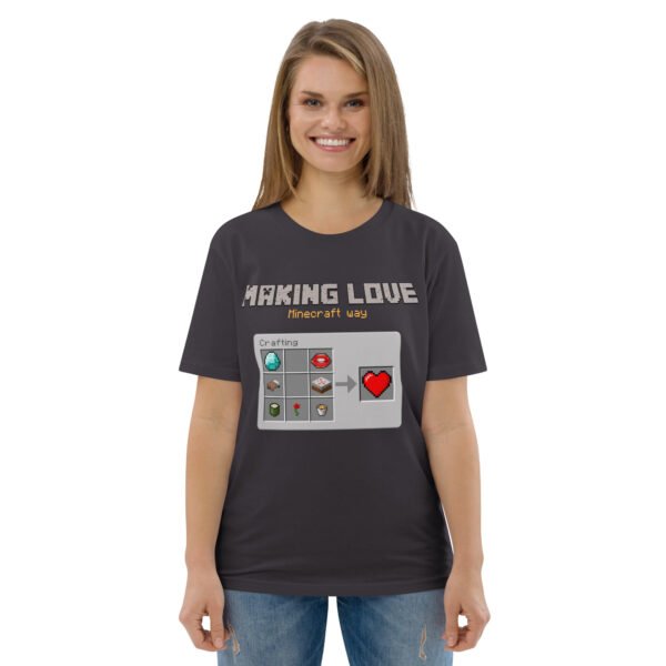 Minecraft love Unisex organic cotton t-shirt - Image 10