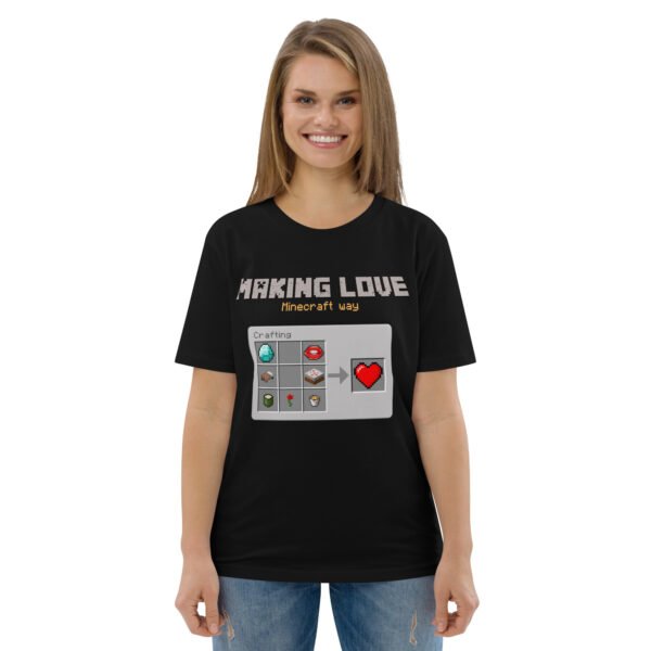 Minecraft love Unisex organic cotton t-shirt - Image 2