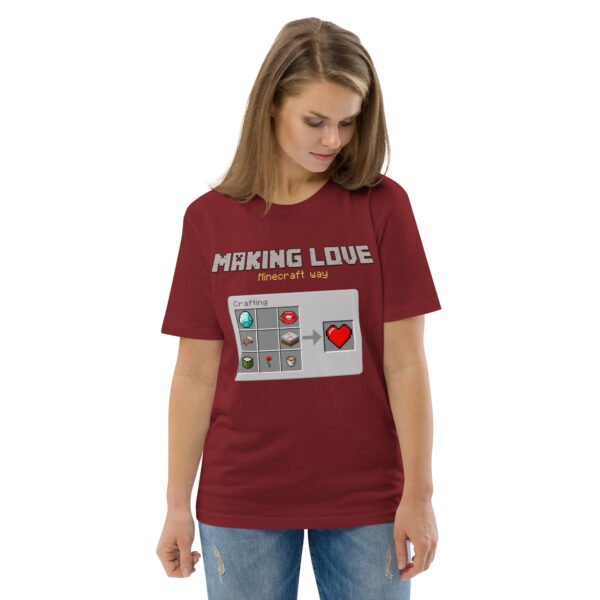 Minecraft love Unisex organic cotton t-shirt - Image 9