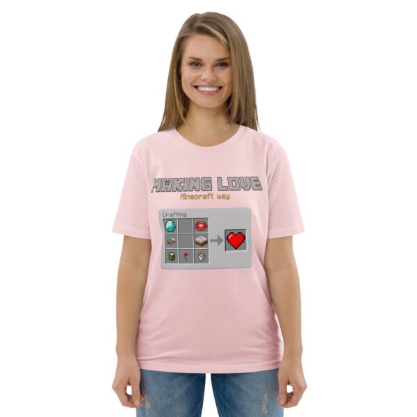 Minecraft love Unisex organic cotton t-shirt - Image 21