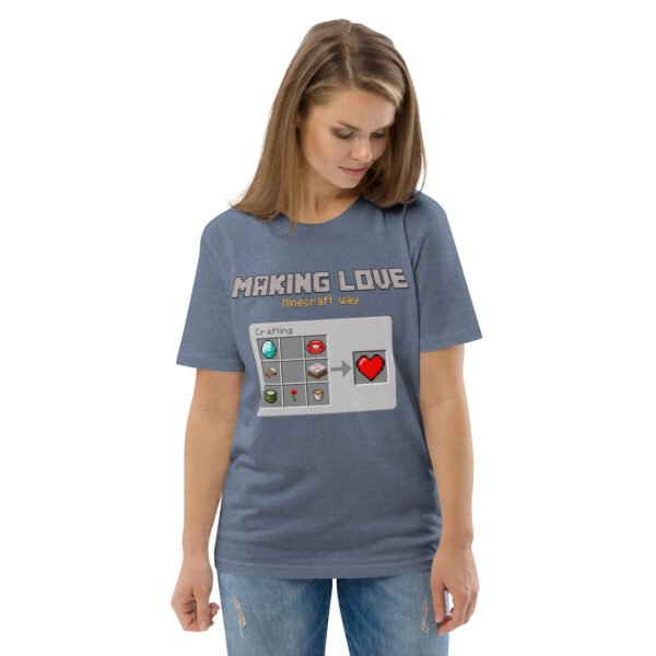 Minecraft love Unisex organic cotton t-shirt - Image 18