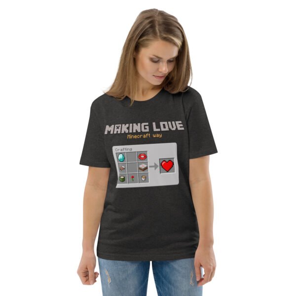 Minecraft love Unisex organic cotton t-shirt - Image 7