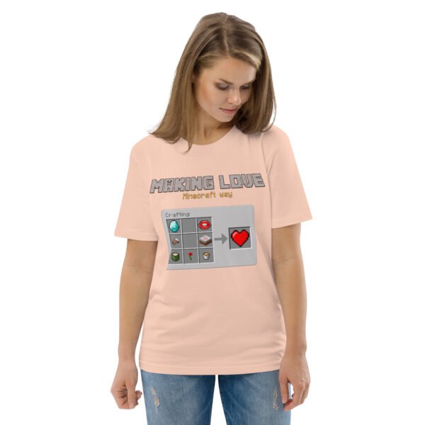 Minecraft love Unisex organic cotton t-shirt - Image 20