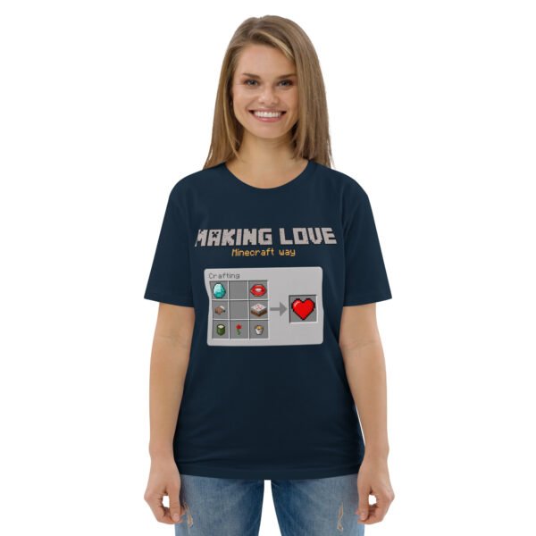 Minecraft love Unisex organic cotton t-shirt - Image 4