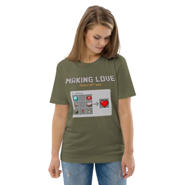 Minecraft love Unisex organic cotton t-shirt - Image 16