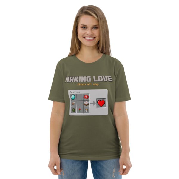 Minecraft love Unisex organic cotton t-shirt - Image 15