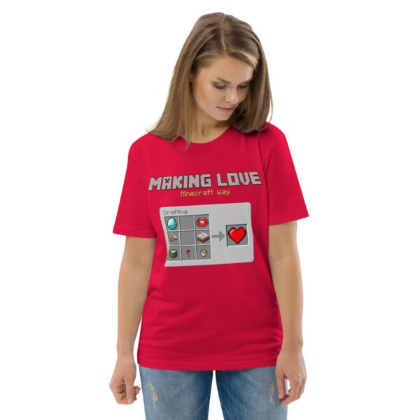 Minecraft love Unisex organic cotton t-shirt - Image 13