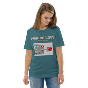 Minecraft love Unisex organic cotton t-shirt
