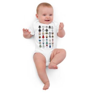 SW Helmets Organic cotton baby bodysuit